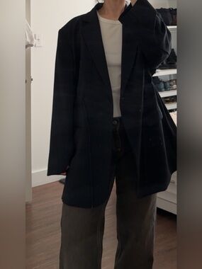 Oak and Fort Oversized Black Blazer
